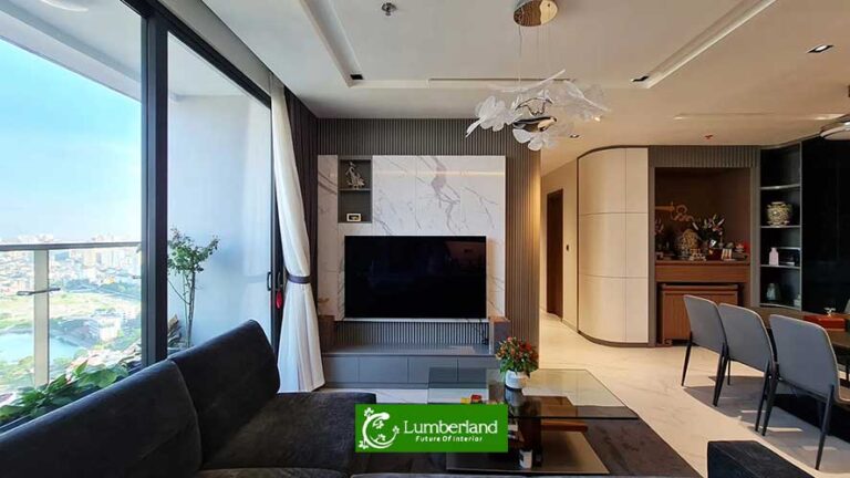 Sự kết hơp phòng khách và bàn ăn tạo nên sư mới lạ