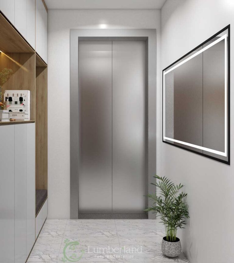 Chiếc gương với thiết kế đơn giản nhưng mang lại sự tiện lợi vô cùng. Gia chủ có thể ngắm nhìn, chải chuốt lại tóc tay trước khi rời khỏi nhà