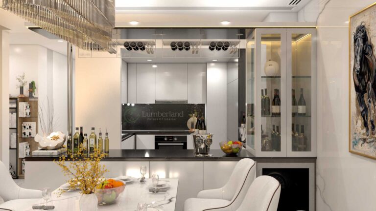 Phòng bếp được thiết kế hiện đại với đầy đủ tiện nghi