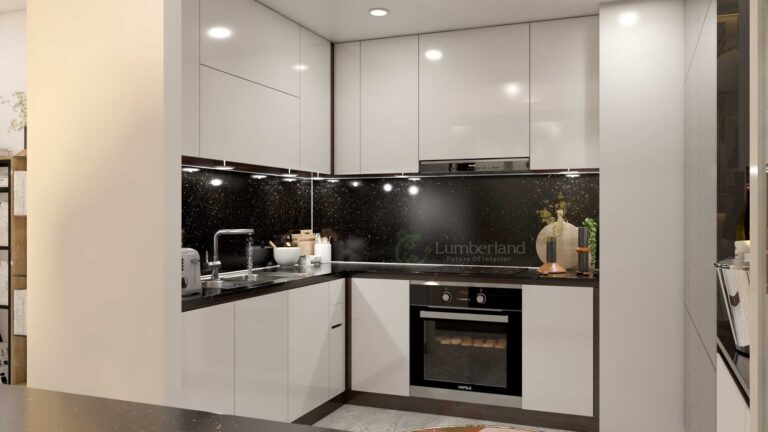 Các vật dụng được bộ trí và sắp xếp một cách khoa học để gia chủ có thể dễ dàng nấu nướng cũng như việc vệ sinh căn bếp