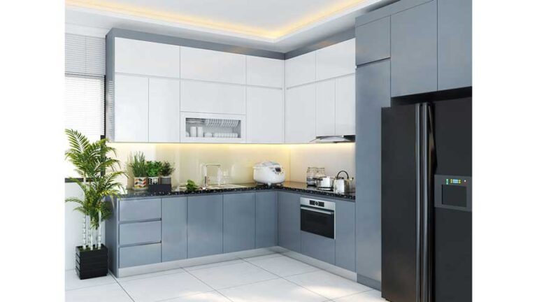 Mẫu thiết kế không gian bếp chữ  L